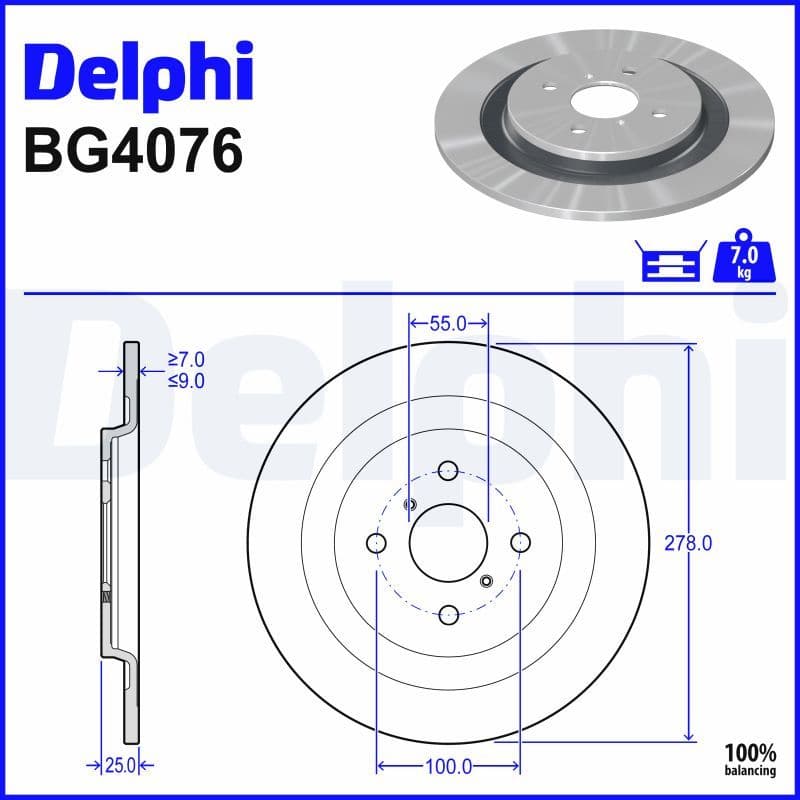 Disc frana DELPHI BG4076
