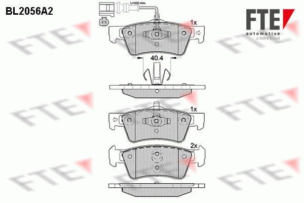 set placute frana,frana disc FTE 9010640