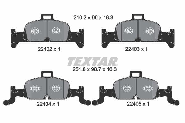 set placute frana,frana disc TEXTAR Q+ 2240201