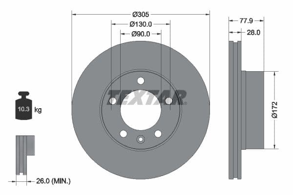 Disc frana TEXTAR PRO 92115903