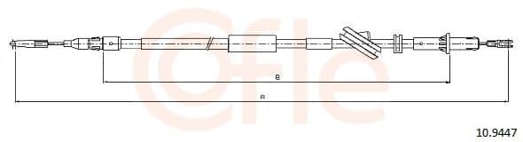 Cablu, frana de parcare COFLE 10.9447