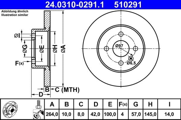 Disc frana ATE PowerDisc 24.0310-0291.1