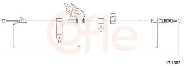 Cablu, frana de parcare COFLE 17.1082
