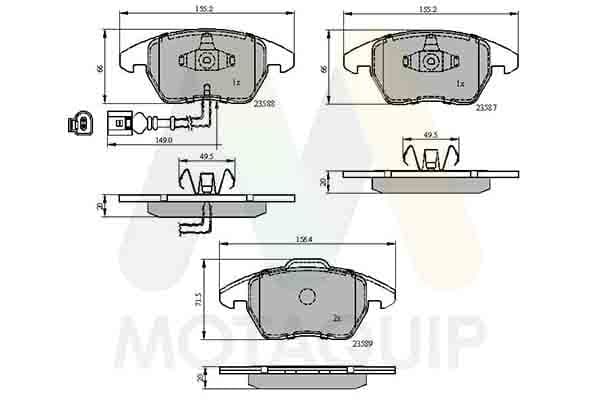 set placute frana,frana disc MOTAQUIP LVXL1231