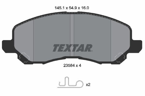 set placute frana,frana disc TEXTAR 2358401