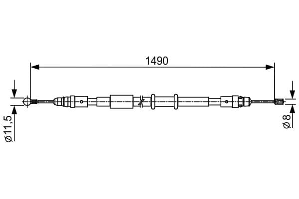 Cablu, frana de parcare BOSCH 1 987 482 553