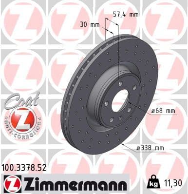 Disc frana ZIMMERMANN SPORT Z 100.3378.52