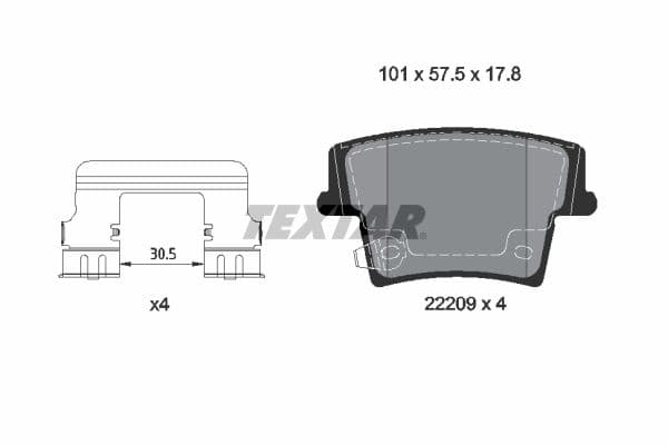 set placute frana,frana disc TEXTAR Q+ 2220903