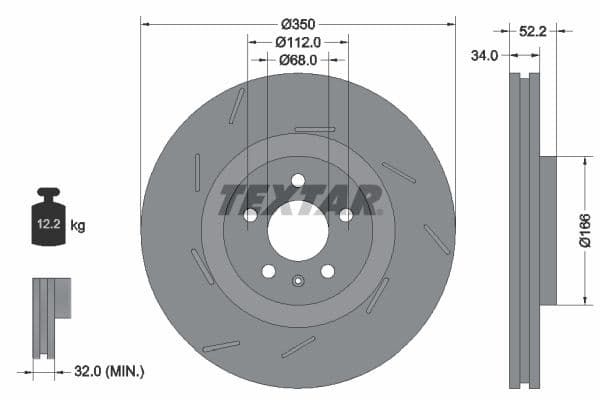 Disc frana TEXTAR PRO+ 92319005