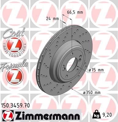 Disc frana ZIMMERMANN FORMULA Z 150.3459.70