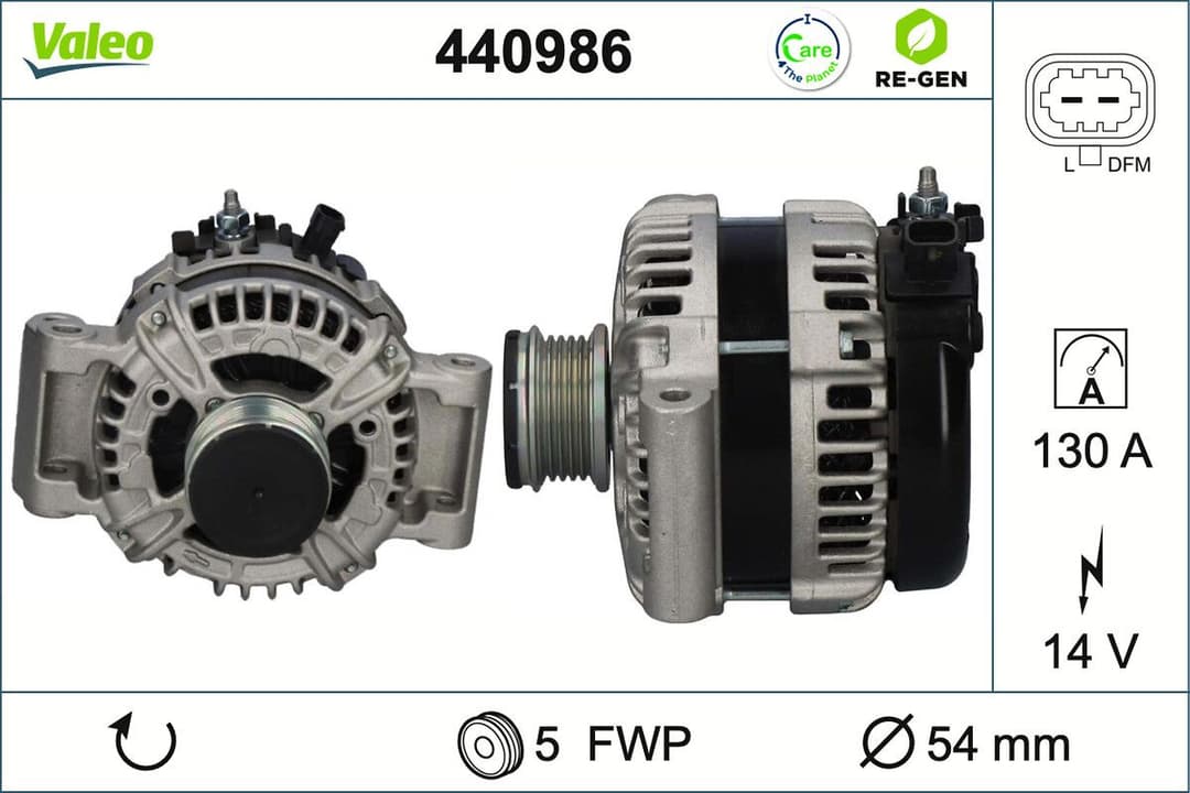 Generator / Alternator VALEO RE-GEN REMANUFACTURED 440986
