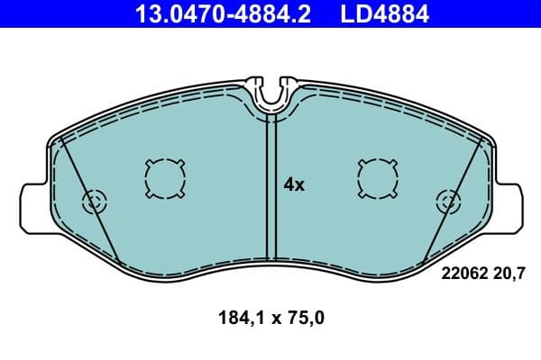 set placute frana,frana disc ATE Ceramic 13.0470-4884.2