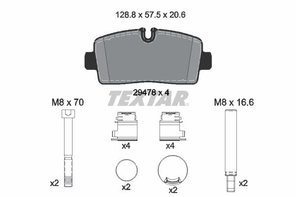 set placute frana,frana disc TEXTAR Q+ 2947801