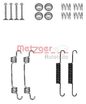 set accesorii, saboti frana parcare METZGER 105-0887