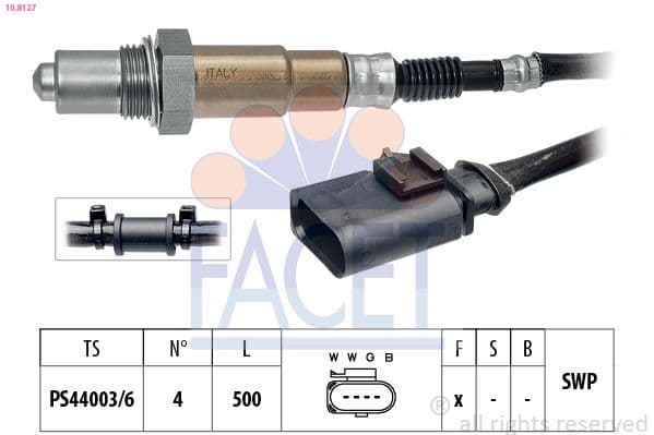 Sonda Lambda FACET Made in Italy - OE Equivalent 10.8127