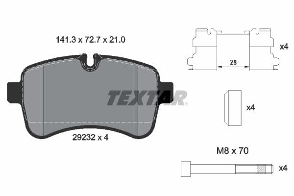 set placute frana,frana disc TEXTAR Q+ 2923201
