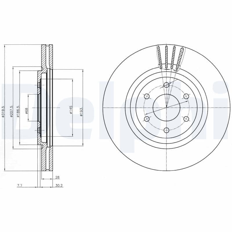Disc frana DELPHI BG4176C