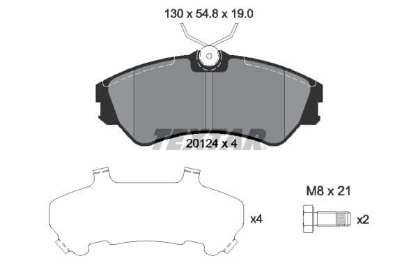 set placute frana,frana disc TEXTAR 2012401