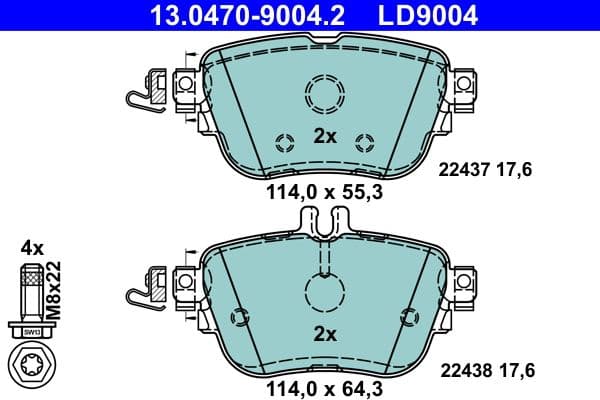 set placute frana,frana disc ATE Ceramic 13.0470-9004.2