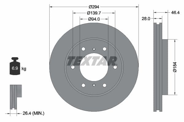 Disc frana TEXTAR PRO+ 92180205
