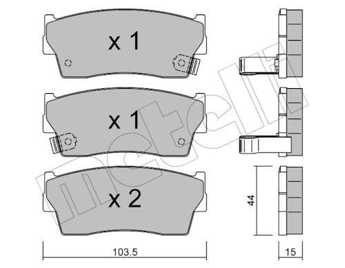 set placute frana,frana disc METELLI 22-0116-0