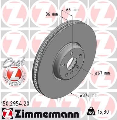 Disc frana ZIMMERMANN COAT Z 150.2954.20