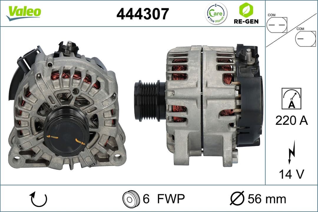 Generator / Alternator VALEO RE-GEN REMANUFACTURED 444307