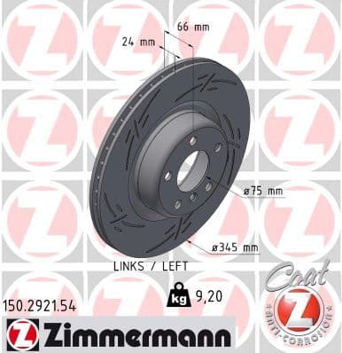 Disc frana ZIMMERMANN BLACK Z 150.2921.54