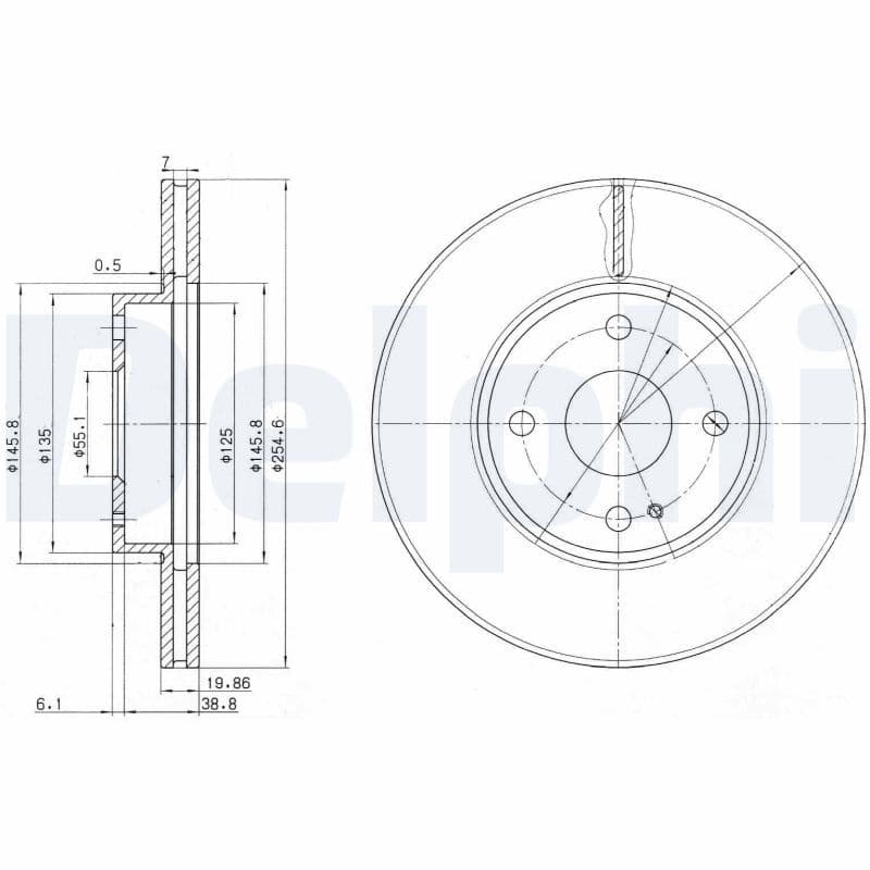 Disc frana DELPHI BG3393