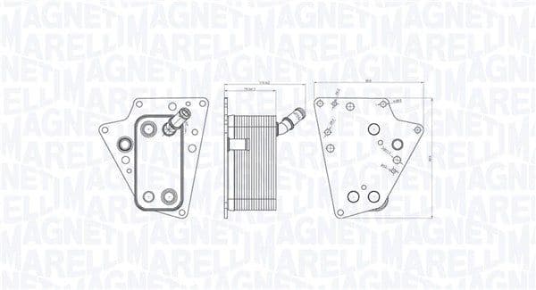 Radiator ulei, ulei motor MAGNETI MARELLI 350300001500