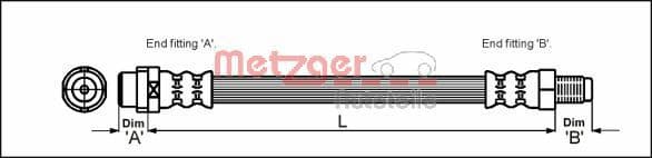 Furtun frana METZGER 4110578