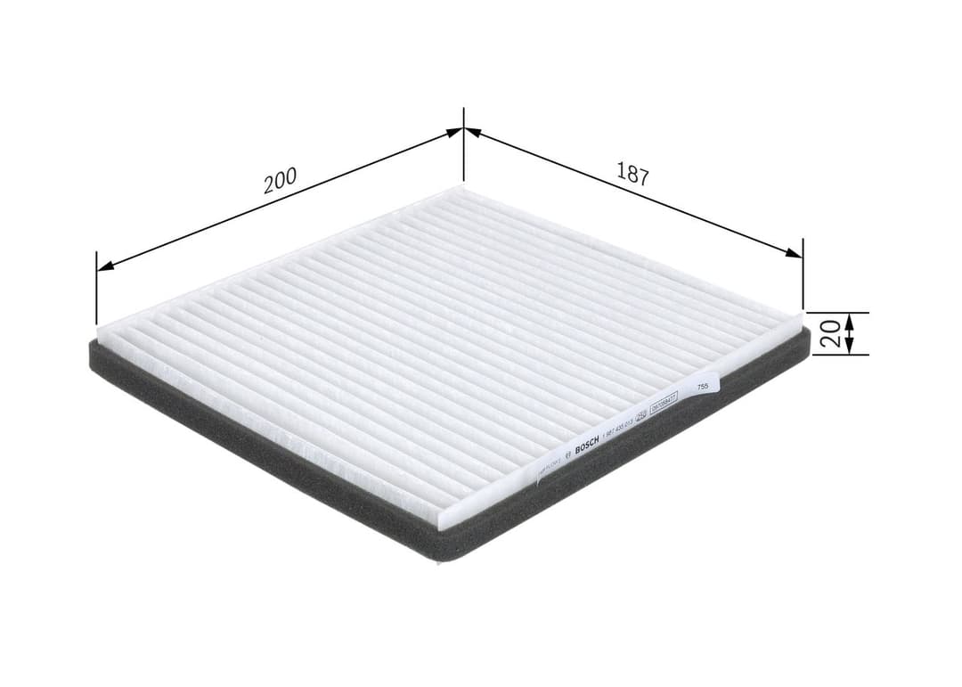 Filtru, aer habitaclu BOSCH 1 987 435 013