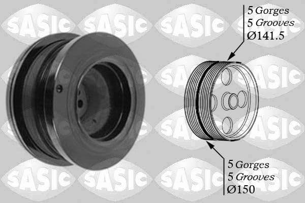 Fulie curea, arbore cotit SASIC 9001812