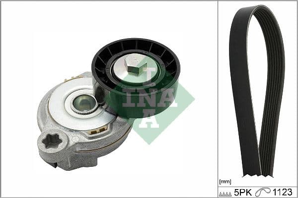 Set curea transmisie cu caneluri Schaeffler INA 529 0375 10