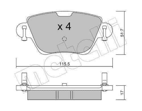 set placute frana,frana disc METELLI 22-0319-0