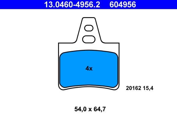 set placute frana,frana disc ATE 13.0460-4956.2