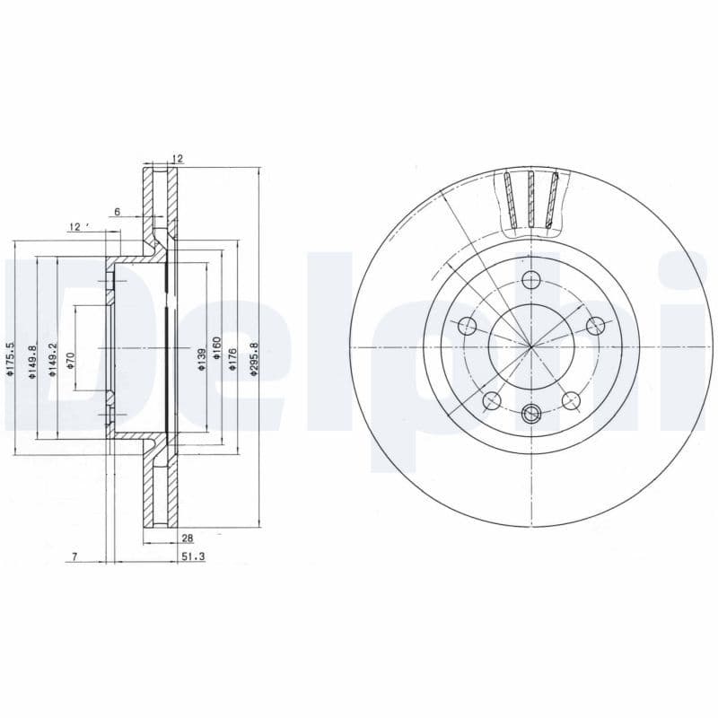 Disc frana DELPHI BG2742