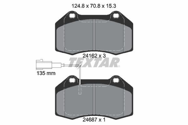 set placute frana,frana disc TEXTAR Q+ 2416202