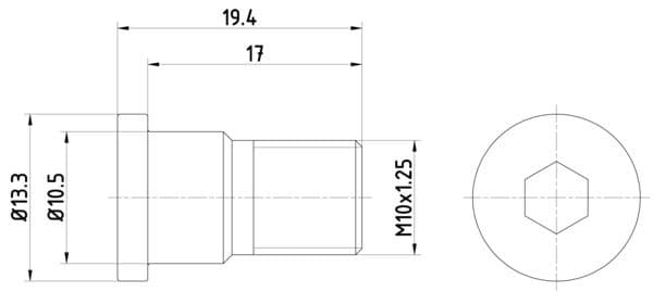 Surub, disc frana TEXTAR TPM0007
