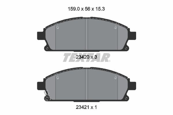 set placute frana,frana disc TEXTAR 2342006
