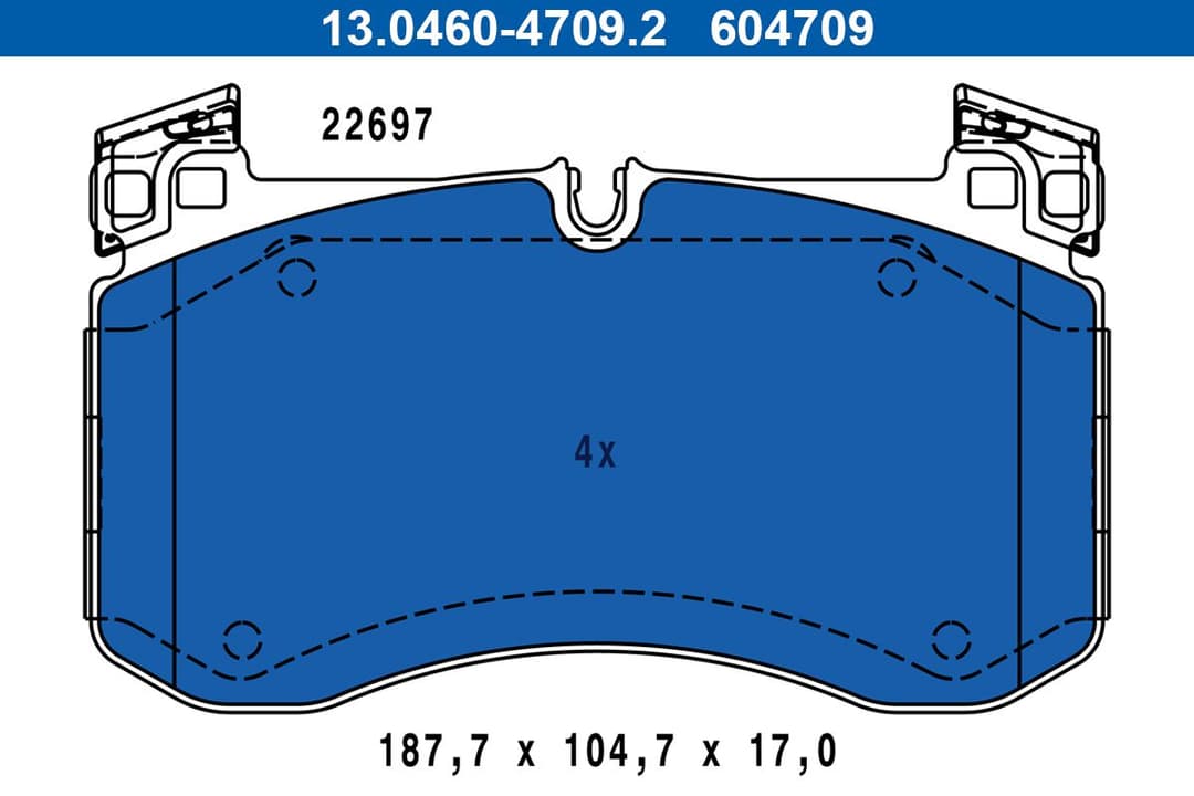 set placute frana,frana disc ATE 13.0460-4709.2