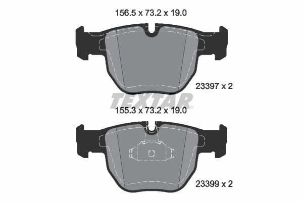 set placute frana,frana disc TEXTAR Q+ 2339703