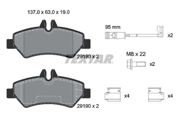 set placute frana,frana disc TEXTAR Q+ 2919001