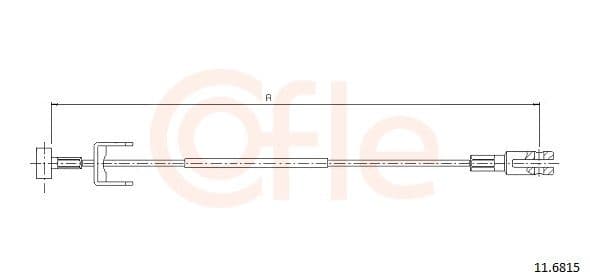 Cablu, frana de parcare COFLE 11.6816