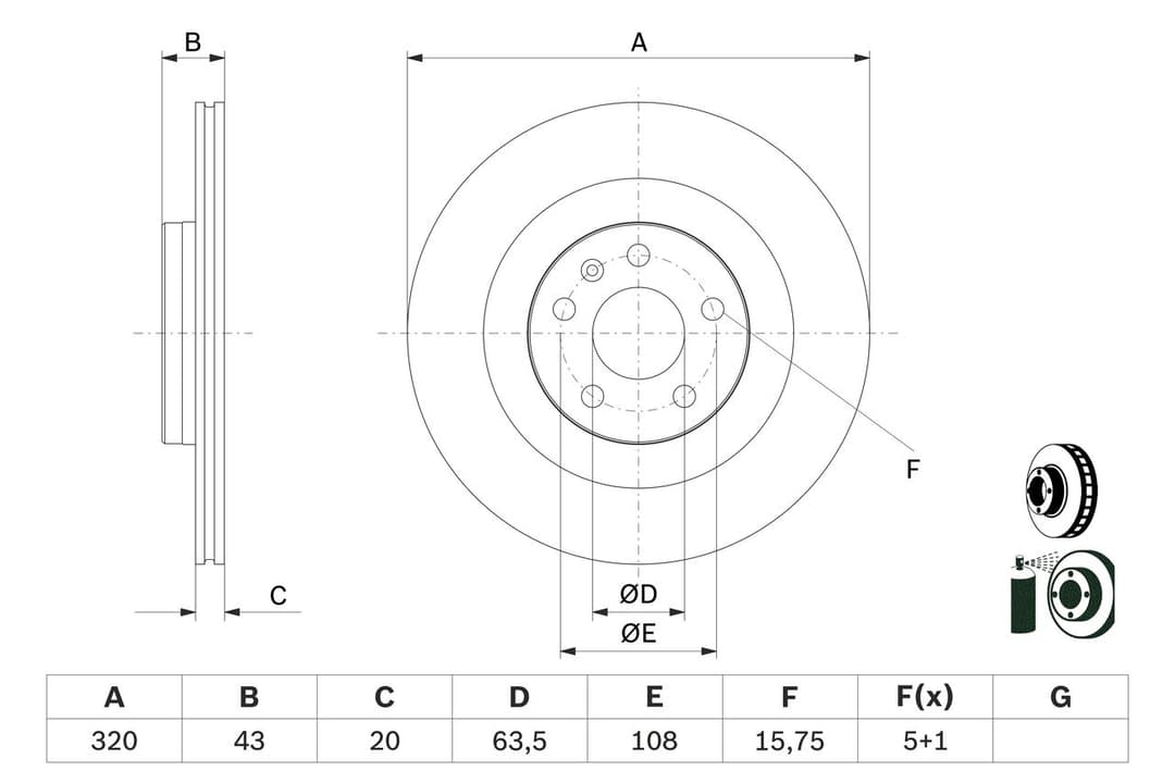Disc frana BOSCH 0 986 479 E87