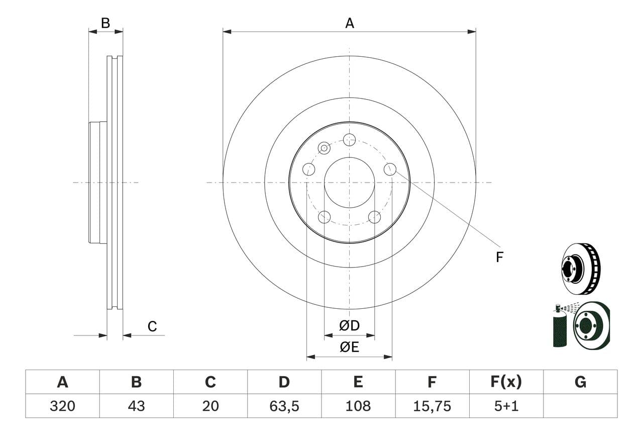 Disc frana BOSCH 0 986 479 E87