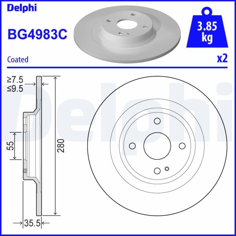 Disc frana DELPHI BG4983C