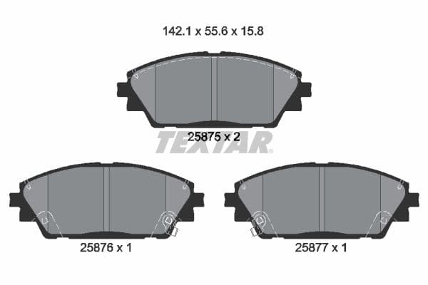 set placute frana,frana disc TEXTAR 2587501