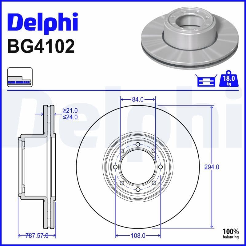 Disc frana DELPHI BG4102