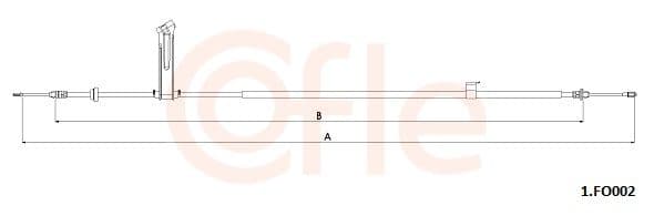 Cablu, frana de parcare COFLE 1.FO002